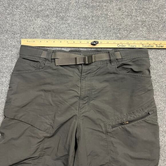 The North Face Hiking Shorts Men's XL Gray Pockets Belted Flat Front Zip Fly - Picture 8 of 13